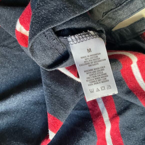 Aeropostale Men’s Short Sleeve Polo Shirt Size M, Blue Red Stripes - Picture 5 of 7